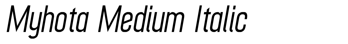 Myhota Medium Italic